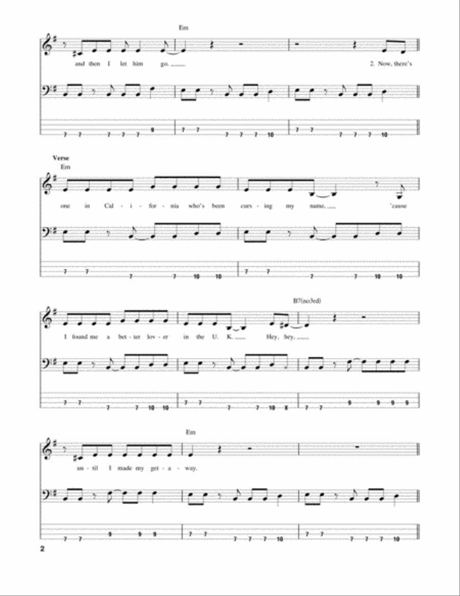 Ex's & Oh's Ex's & Oh's Guitar Tablature scores gallery preview page 2