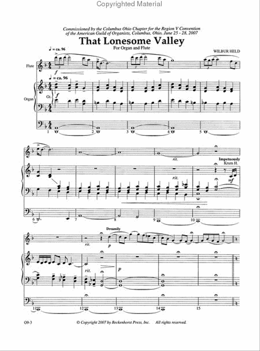 That Lonesome Valley Organ Solo scores gallery preview page 2