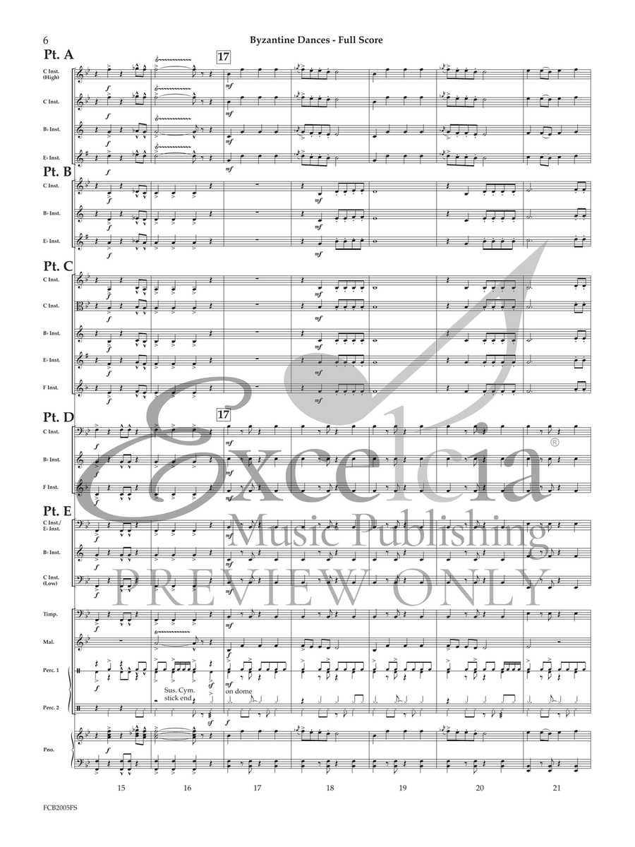Byzantine Dances (Score) Concert Band scores gallery preview page 7