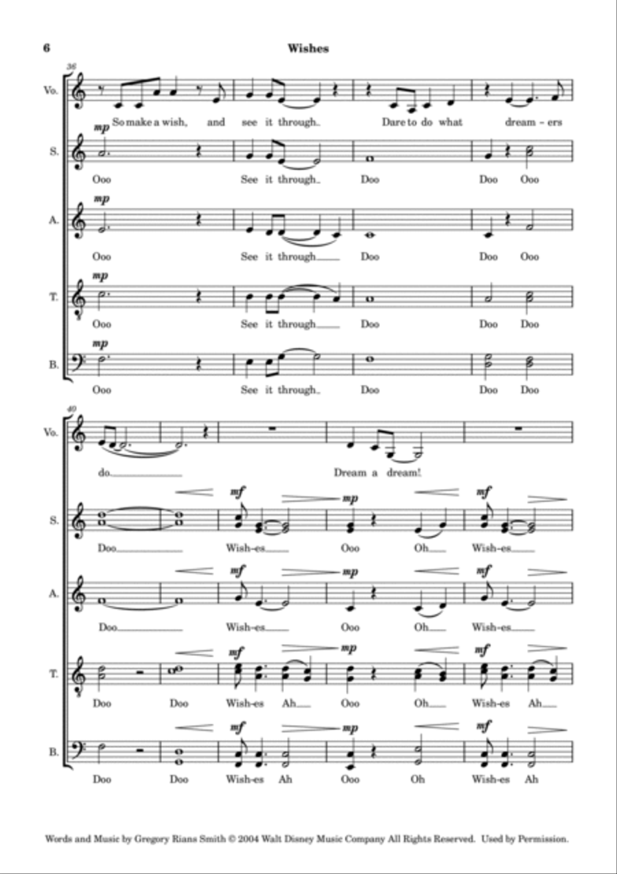 Wishes 4-Part scores gallery preview page 6