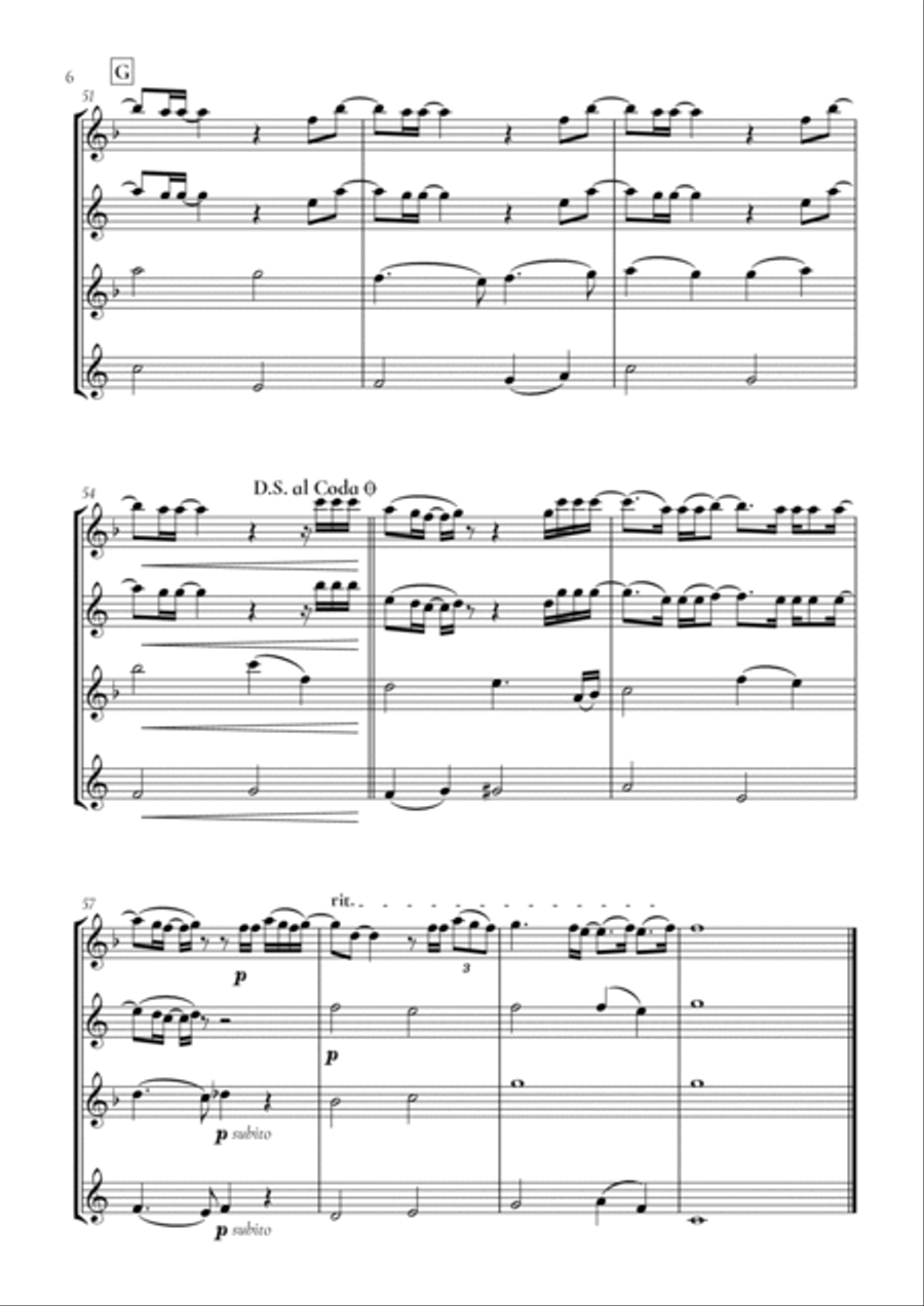 When We Were Young Woodwind Quartet scores gallery preview page 6