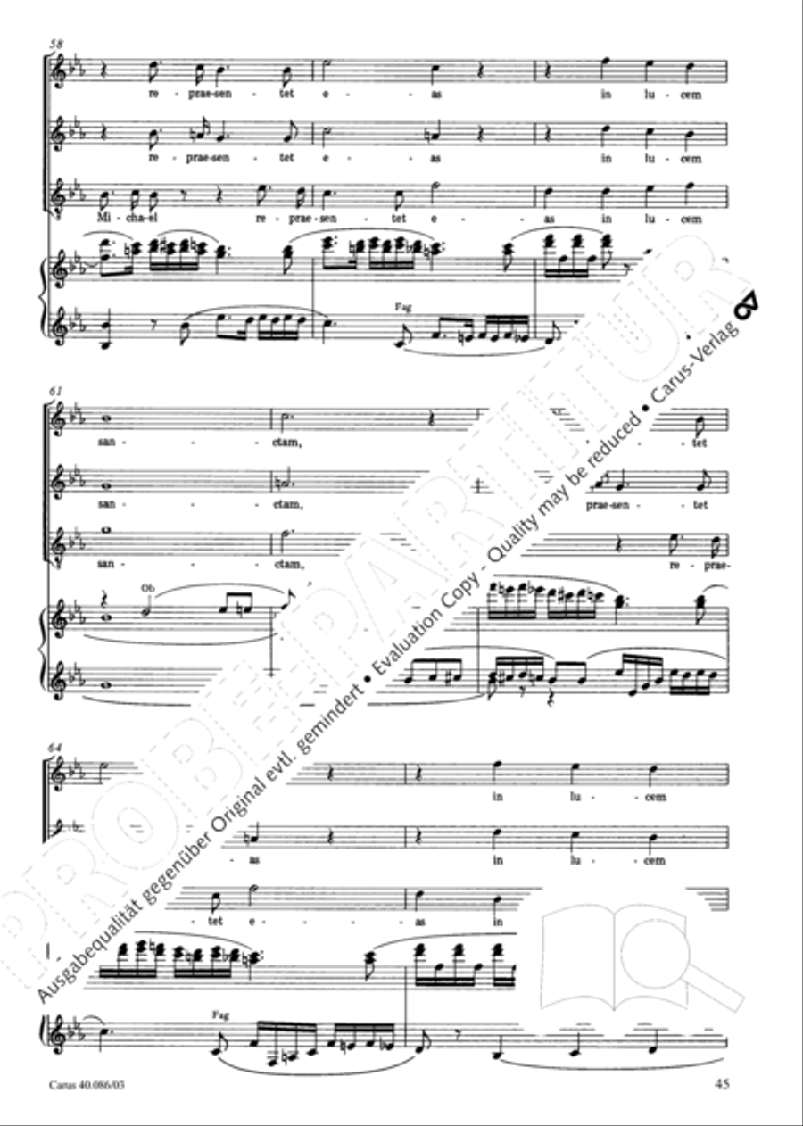 Requiem in C minor 4-Part scores gallery preview page 46