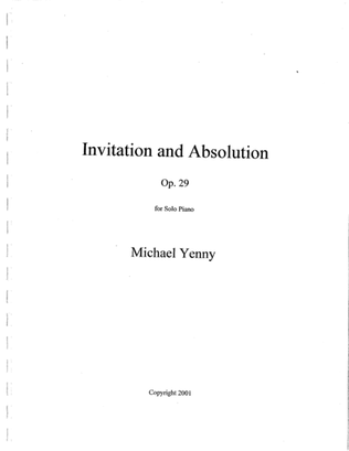 Invitation and Absolution, op. 29