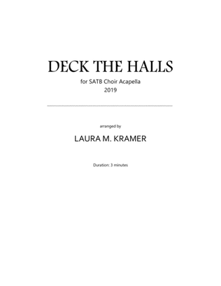 Book cover for Deck the Halls for SATB Choir Acapella