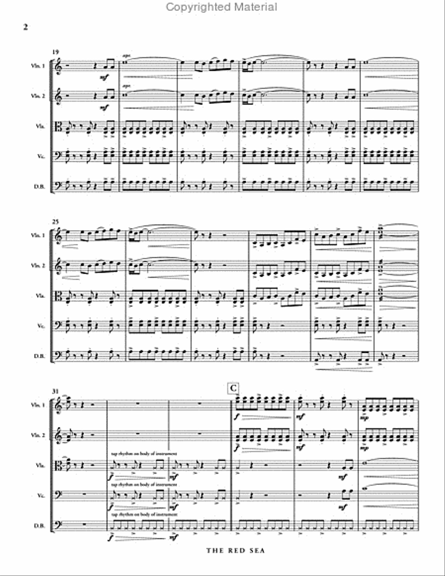 Red Sea, The (score & parts) String Orchestra scores gallery preview page 3