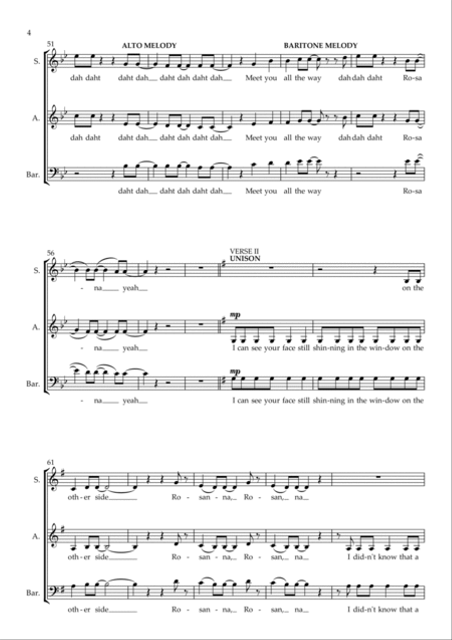 Rosanna Rosanna 3-Part scores gallery preview page 4