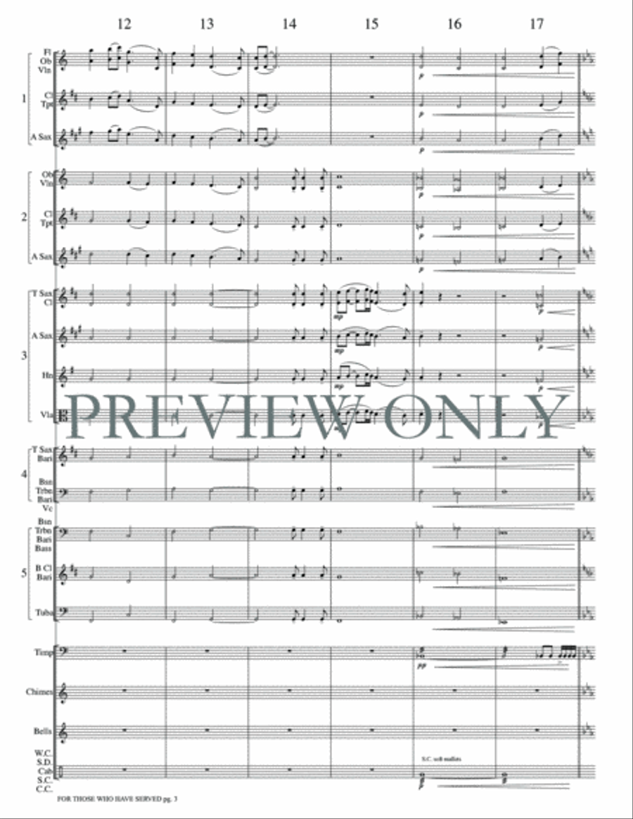 For Those Who Have Served Concert Band scores gallery preview page 6