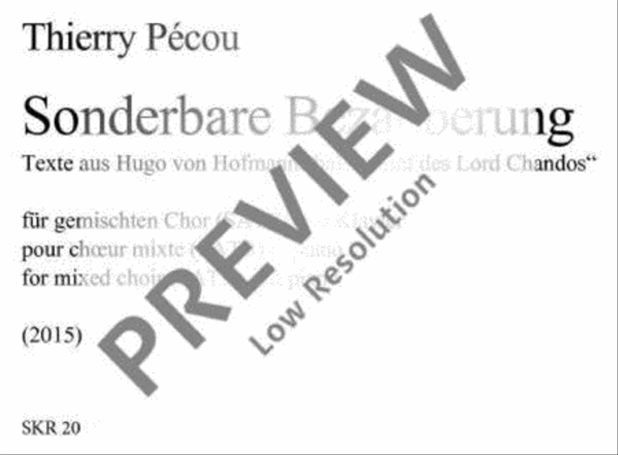 Sonderbare Bezauberung 4-Part scores gallery preview page 2