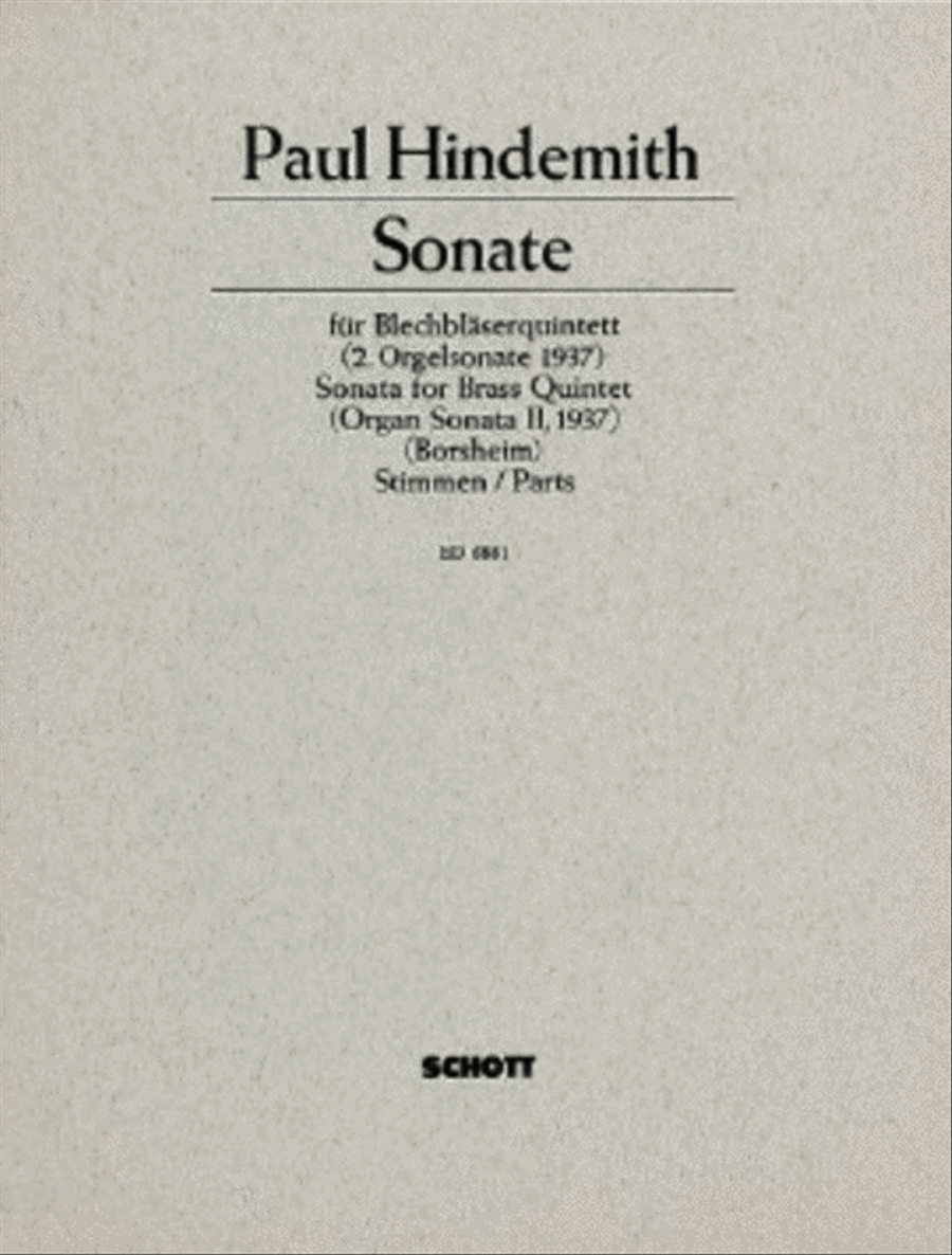 Sonata for Brass Quintet Brass Quintet scores gallery preview page 1