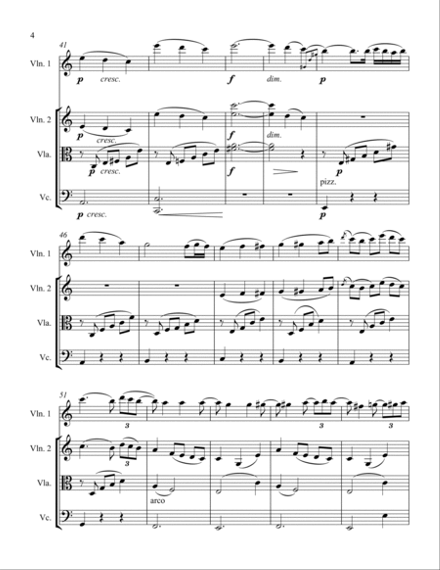 Album Leaf String Quartet scores gallery preview page 4