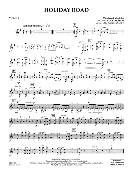 Holiday Road (from National Lampoon's Vacation) (arr. Larry Moore) - Violin 1