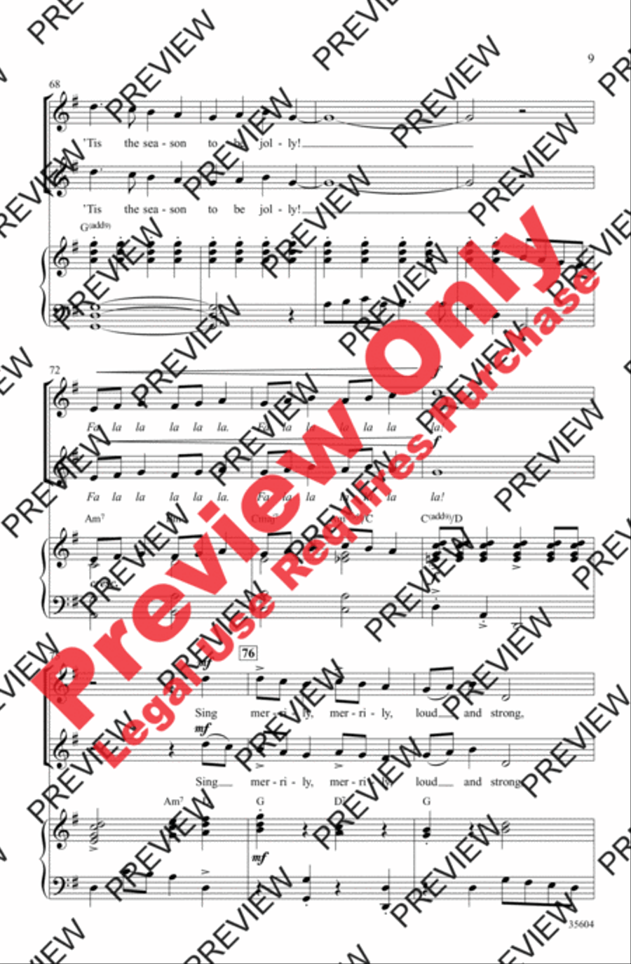 Merry Christmas, Merry Christmas 2-Part scores gallery preview page 9