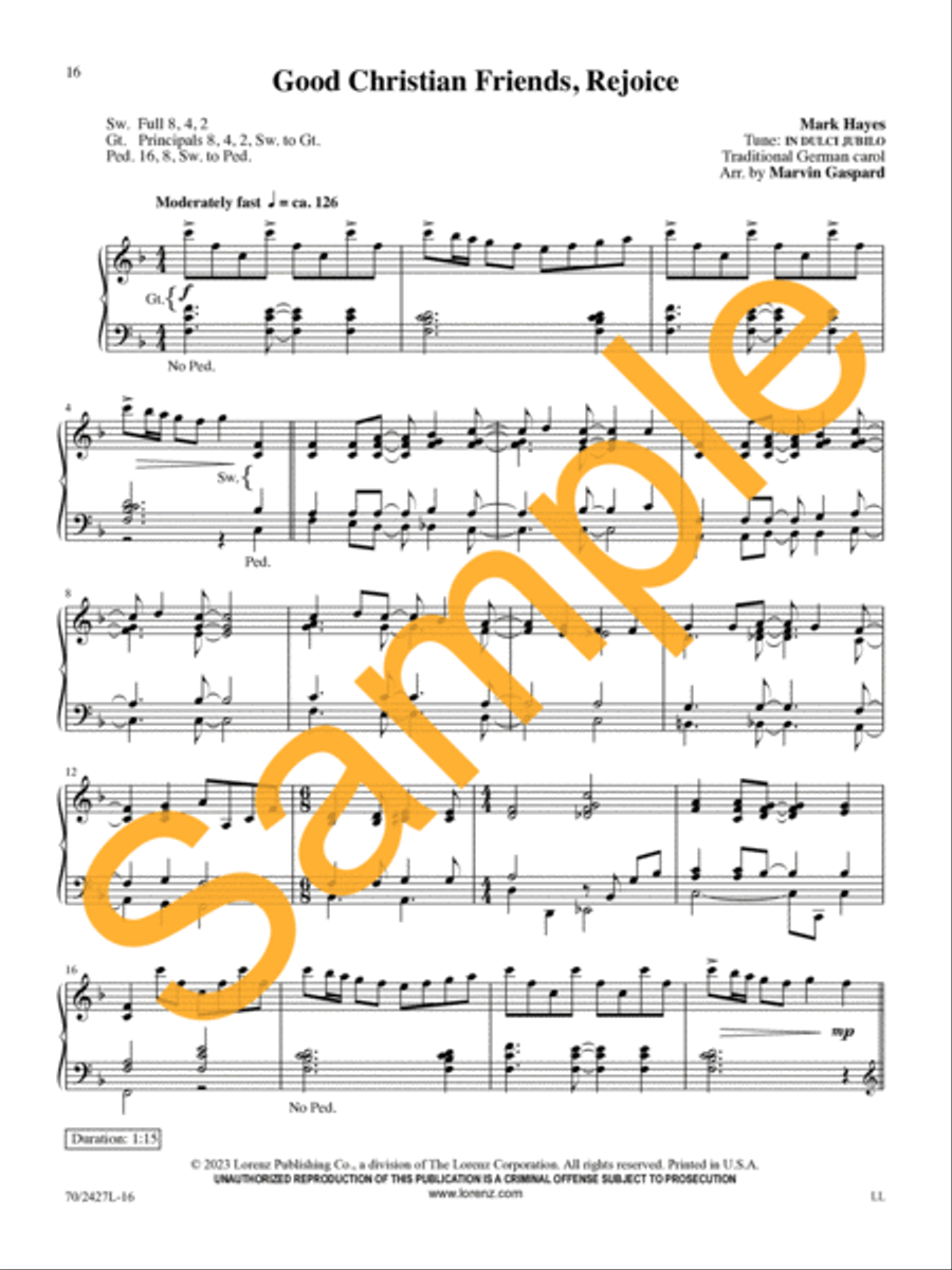 Mark Hayes: Christmas Miniatures for Organ Organ Solo scores gallery preview page 12