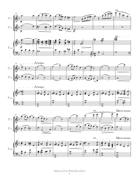 Selections from 5 Petite Duos Op56 for Flute Duet and Piano image number null