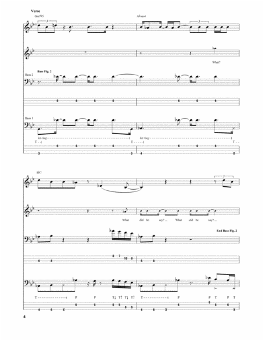 What Did He Say Guitar Tablature scores gallery preview page 4