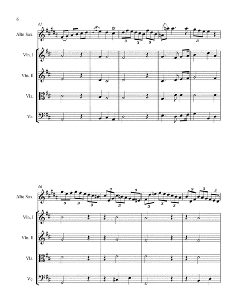 Sonata in D for Alto and String Quartet III. Allegro