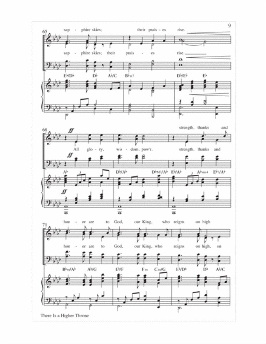 There Is a Higher Throne Choir scores gallery preview page 9