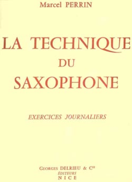 Technique Du Saxophone