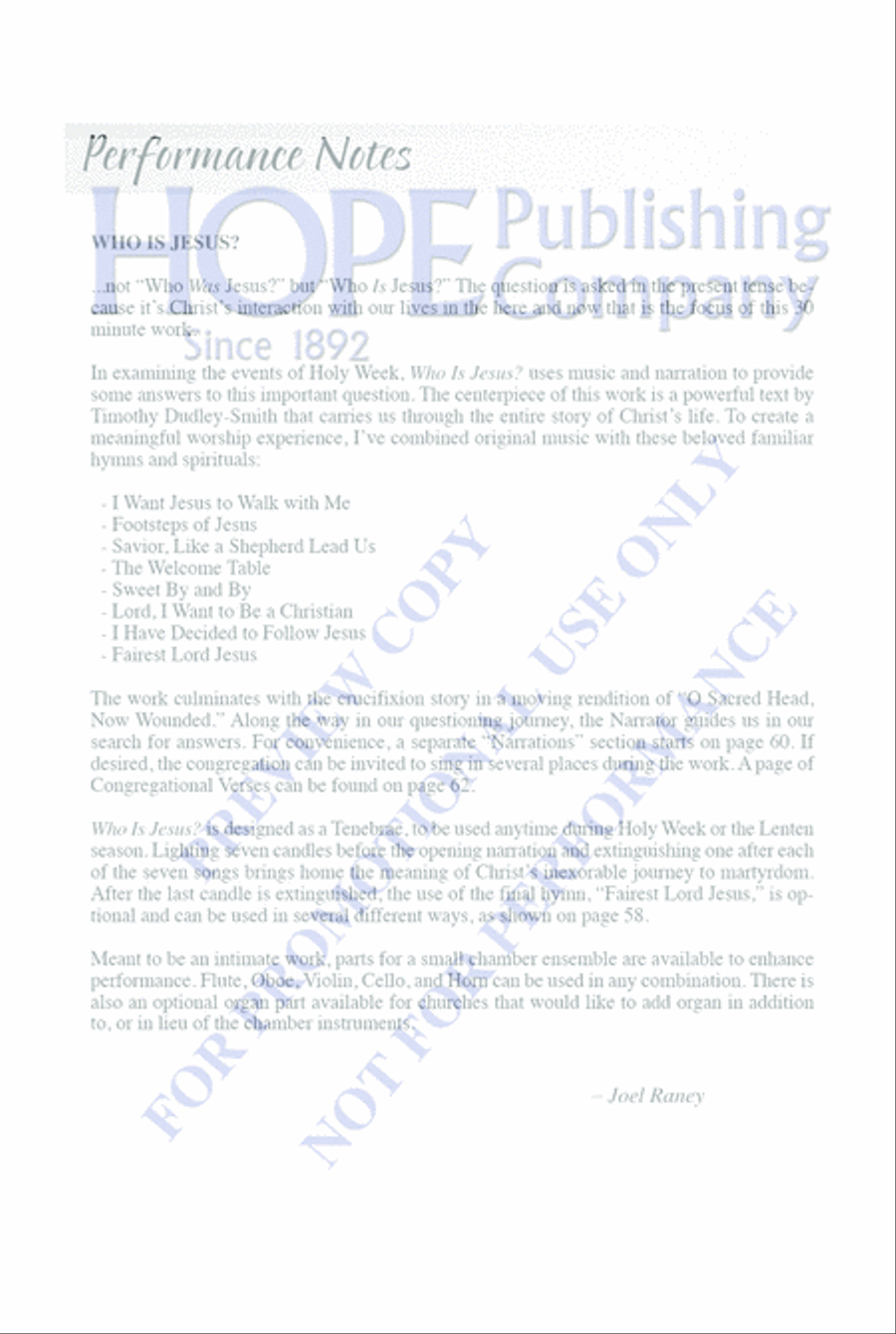 Who Is Jesus? 4-Part scores gallery preview page 4