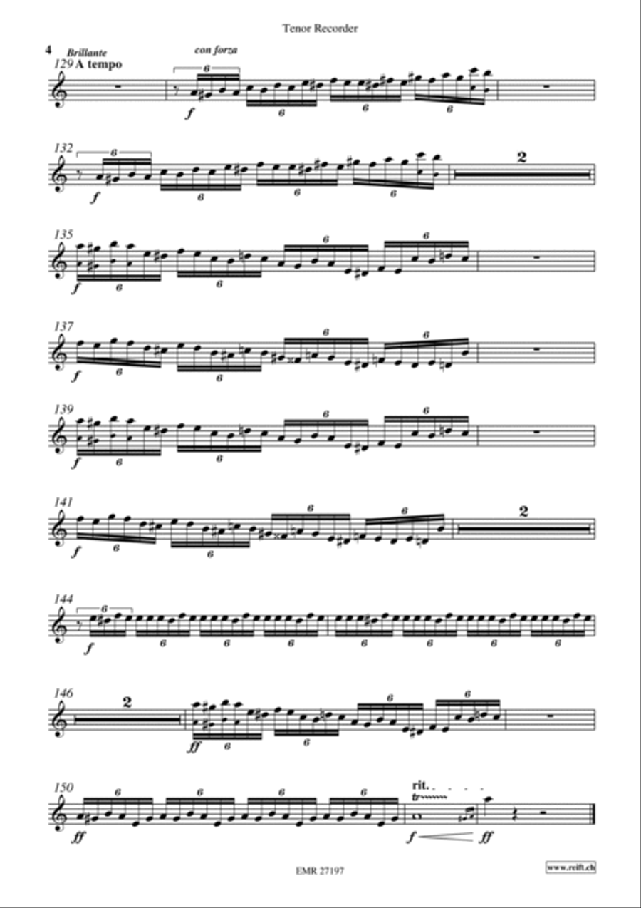 Elegie Elegie Tenor Recorder scores gallery preview page 5