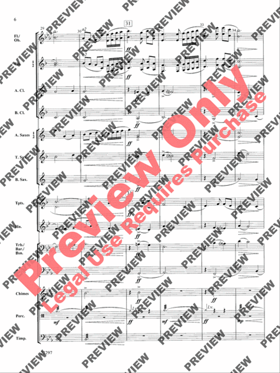 An American Hymntune (Amazing Grace) Concert Band scores gallery preview page 7