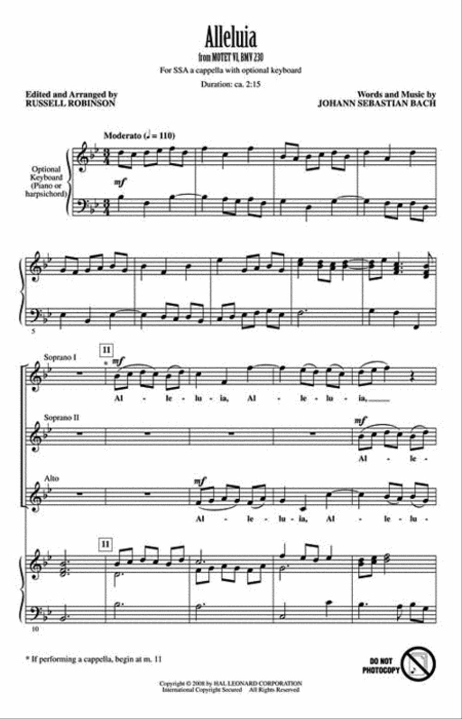 Alleluia SSA scores gallery preview page 2