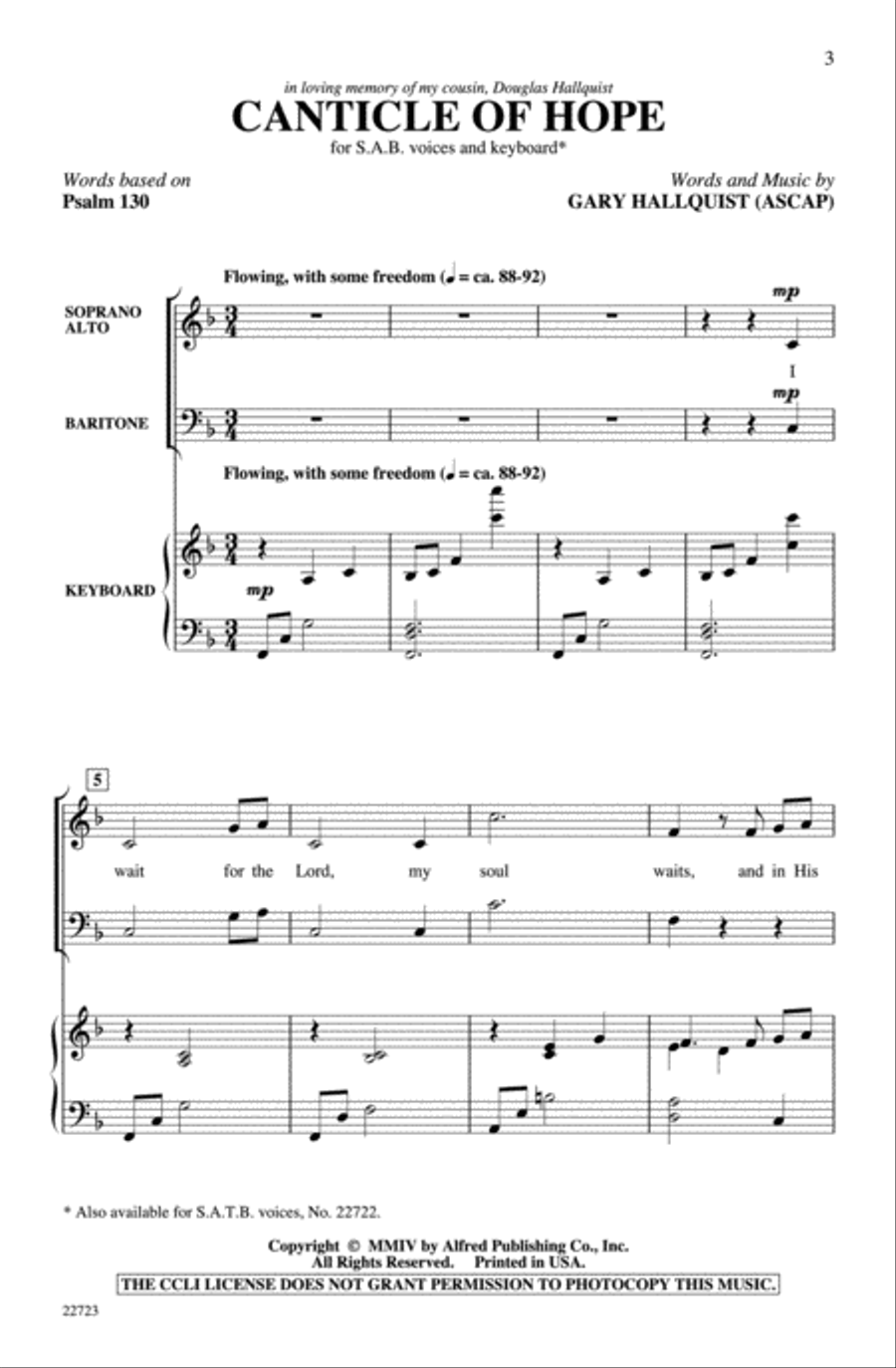 Canticle of Hope Canticle of Hope 3-Part scores gallery preview page 2