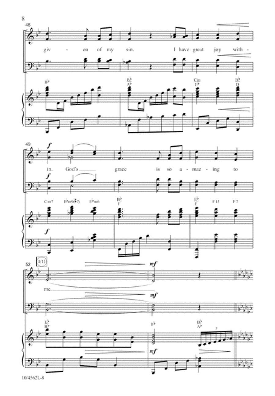 God’s Grace Is So Amazing 4-Part scores gallery preview page 9