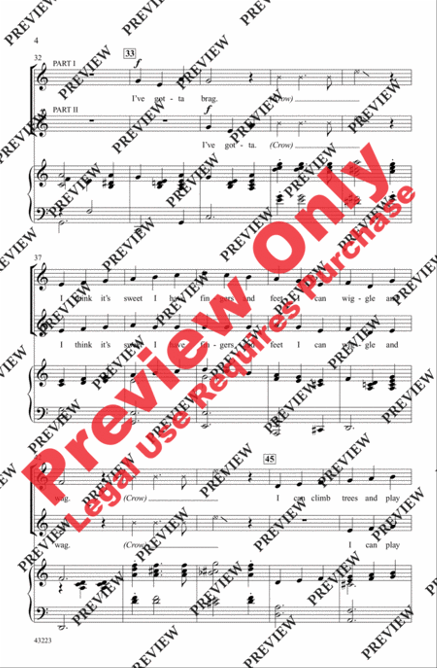 I've Gotta Crow 2-Part scores gallery preview page 4