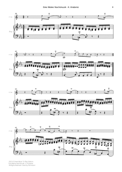 Eine Kleine Nachtmusik (2 mov.) - Alto Sax and Piano (Full Score and Parts) image number null