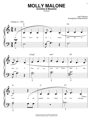 Book cover for Molly Malone (Cockles & Mussels) (arr. Phillip Keveren)
