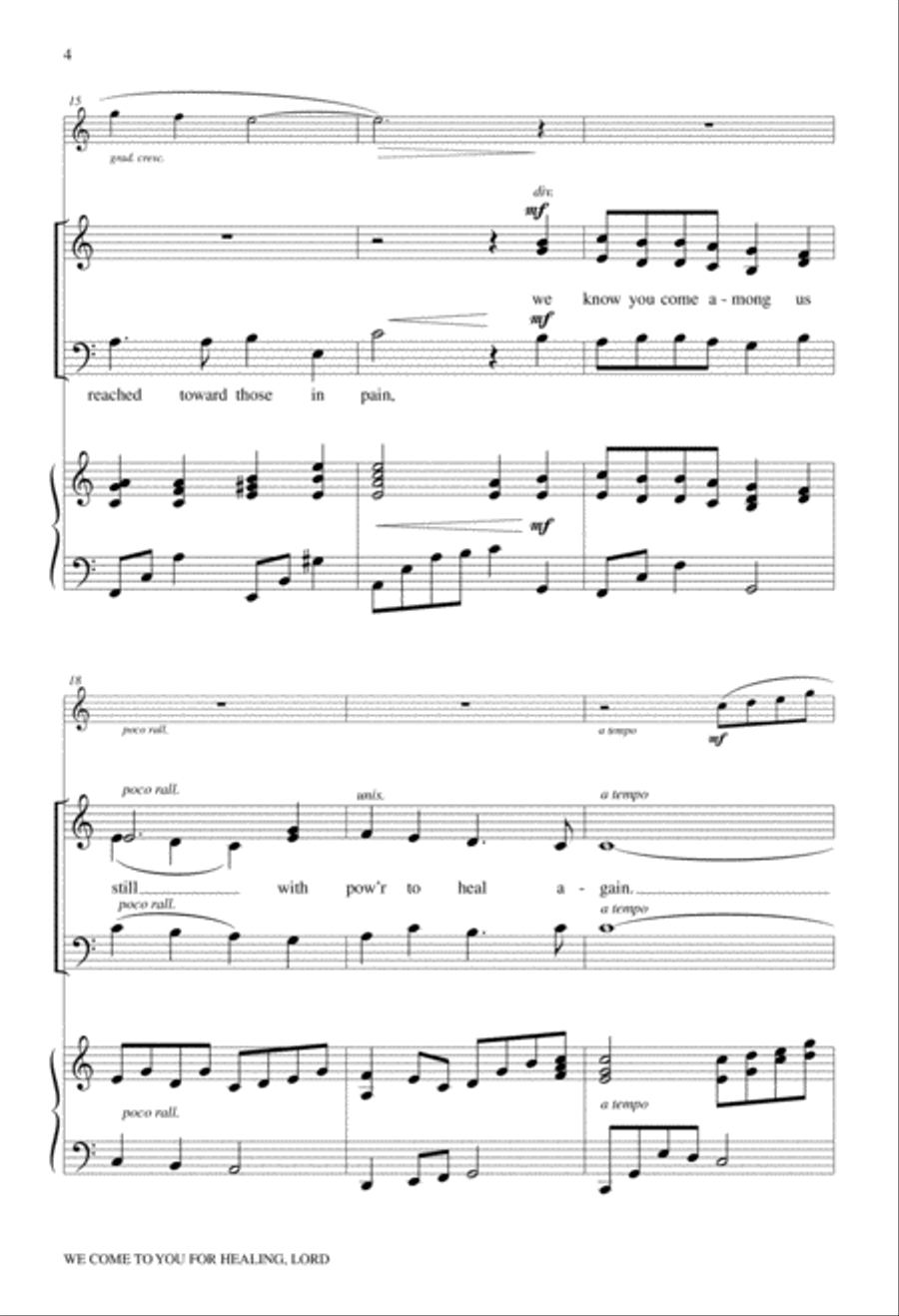 We Come to You For Healing, Lord 3-Part scores gallery preview page 4