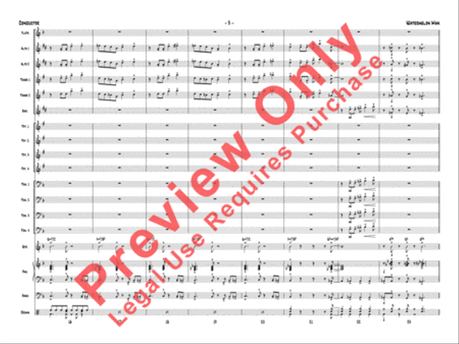 Watermelon Man (score only) Jazz Ensemble scores gallery preview page 6