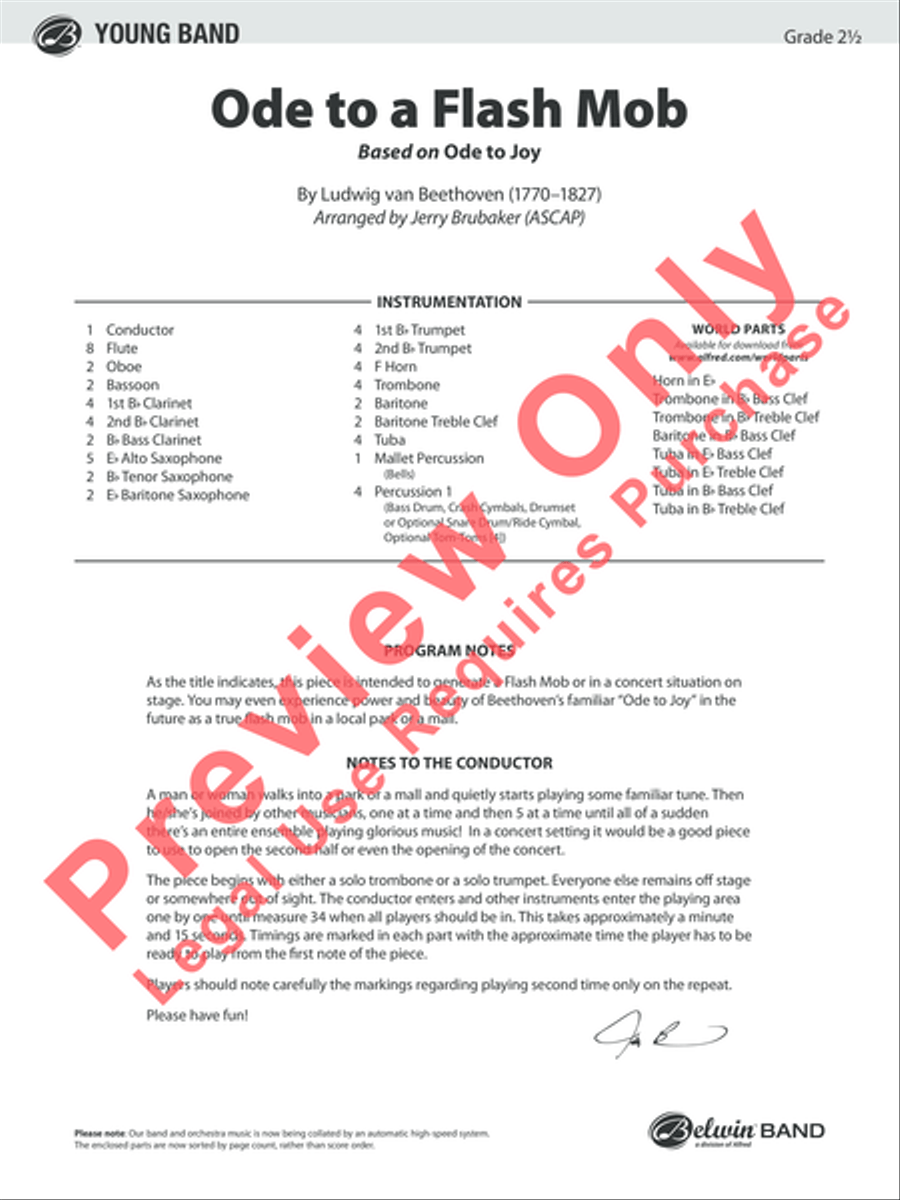 Ode to a Flash Mob Ode to a Flash Mob Concert Band scores gallery preview page 2