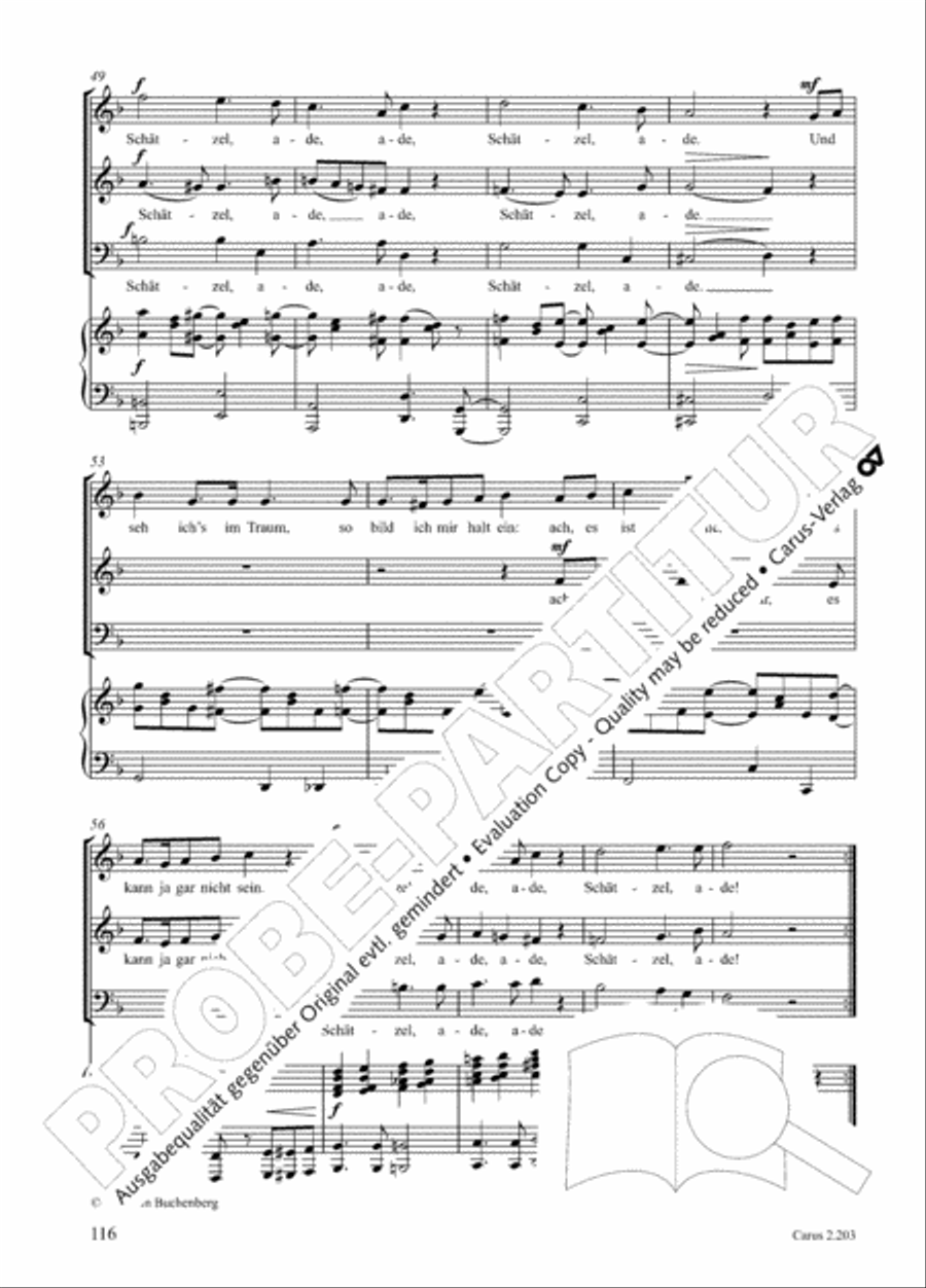Loreley. Folk songs for choir (Loreley. Volkslieder fur Chor) Choir scores gallery preview page 121