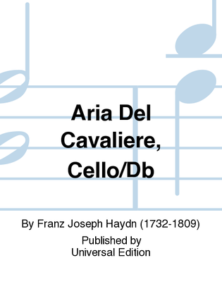 Book cover for Aria Del Cavaliere, Cello/Db