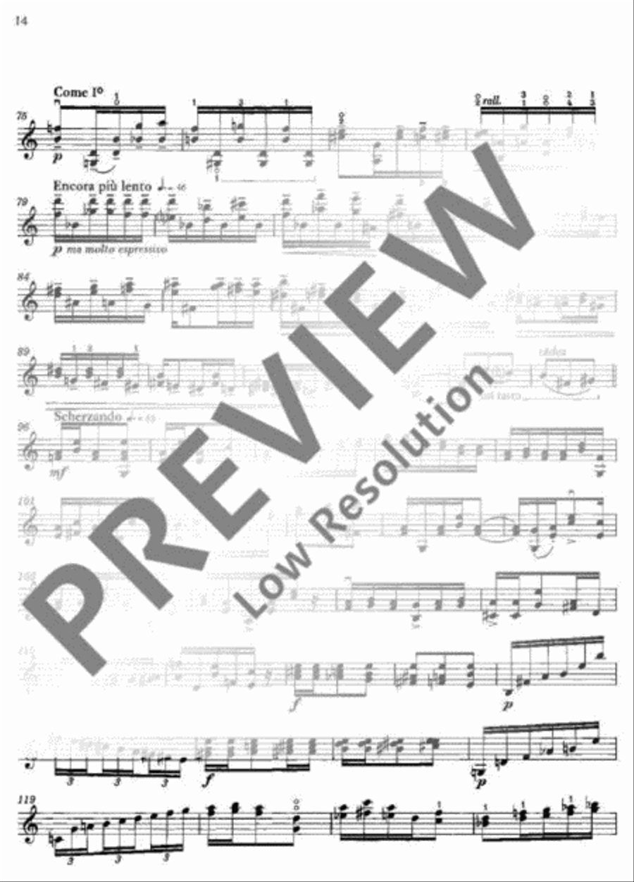 Tema con 8 variazioni Violin Solo scores gallery preview page 15