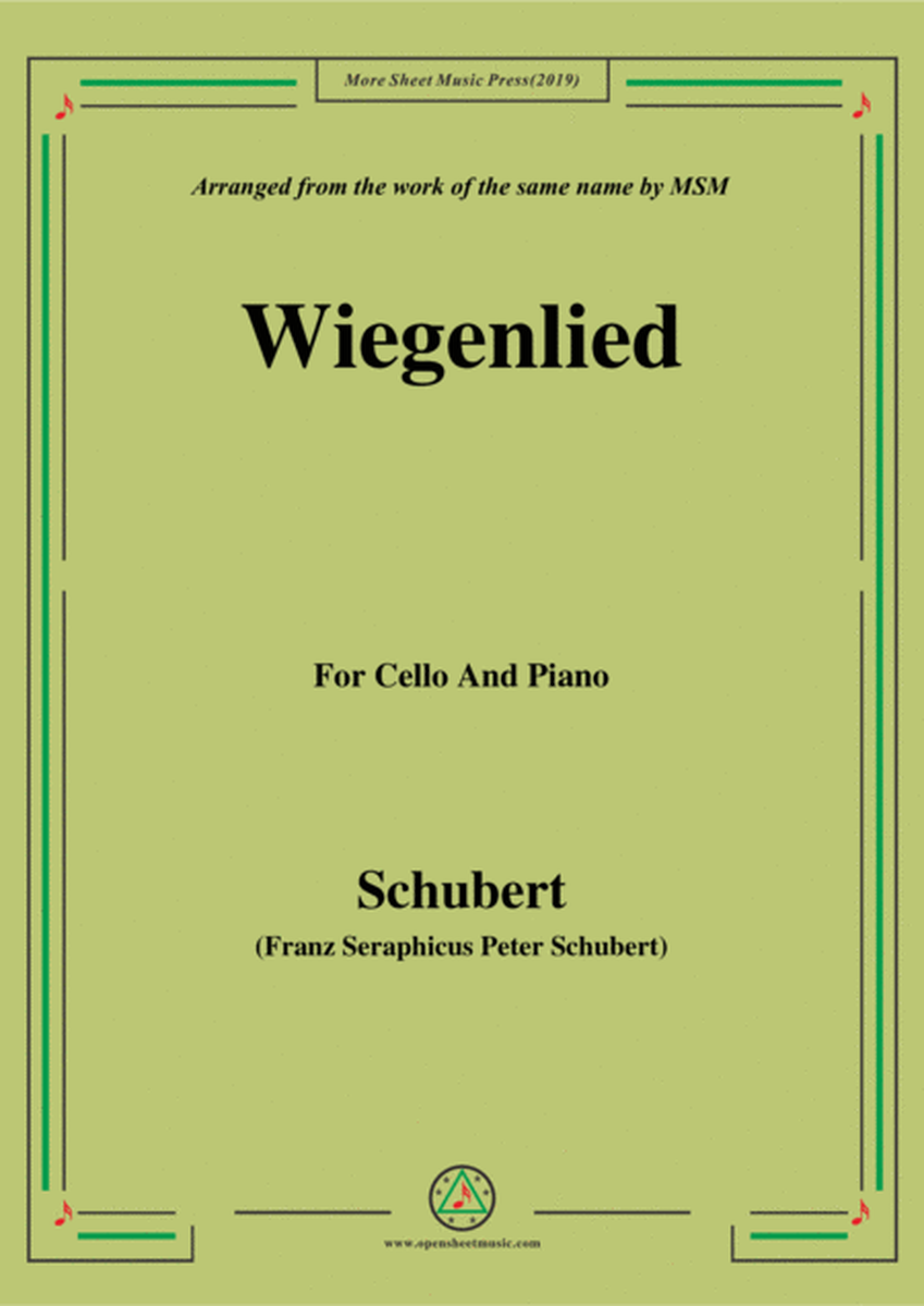 Schubert-Wiegenlied,for Cello and Piano image number null