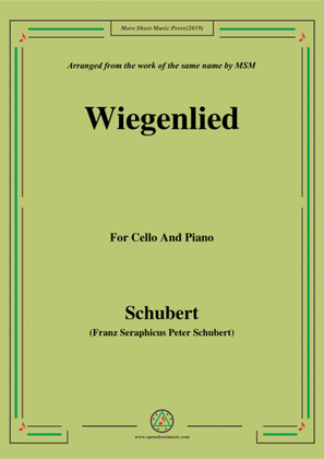 Book cover for Schubert-Wiegenlied,for Cello and Piano