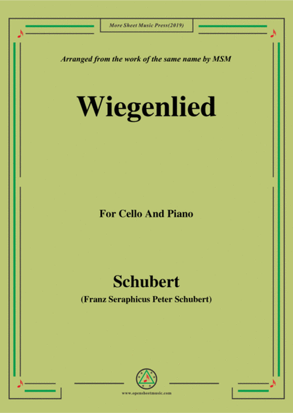 Schubert-Wiegenlied,for Cello and Piano image number null