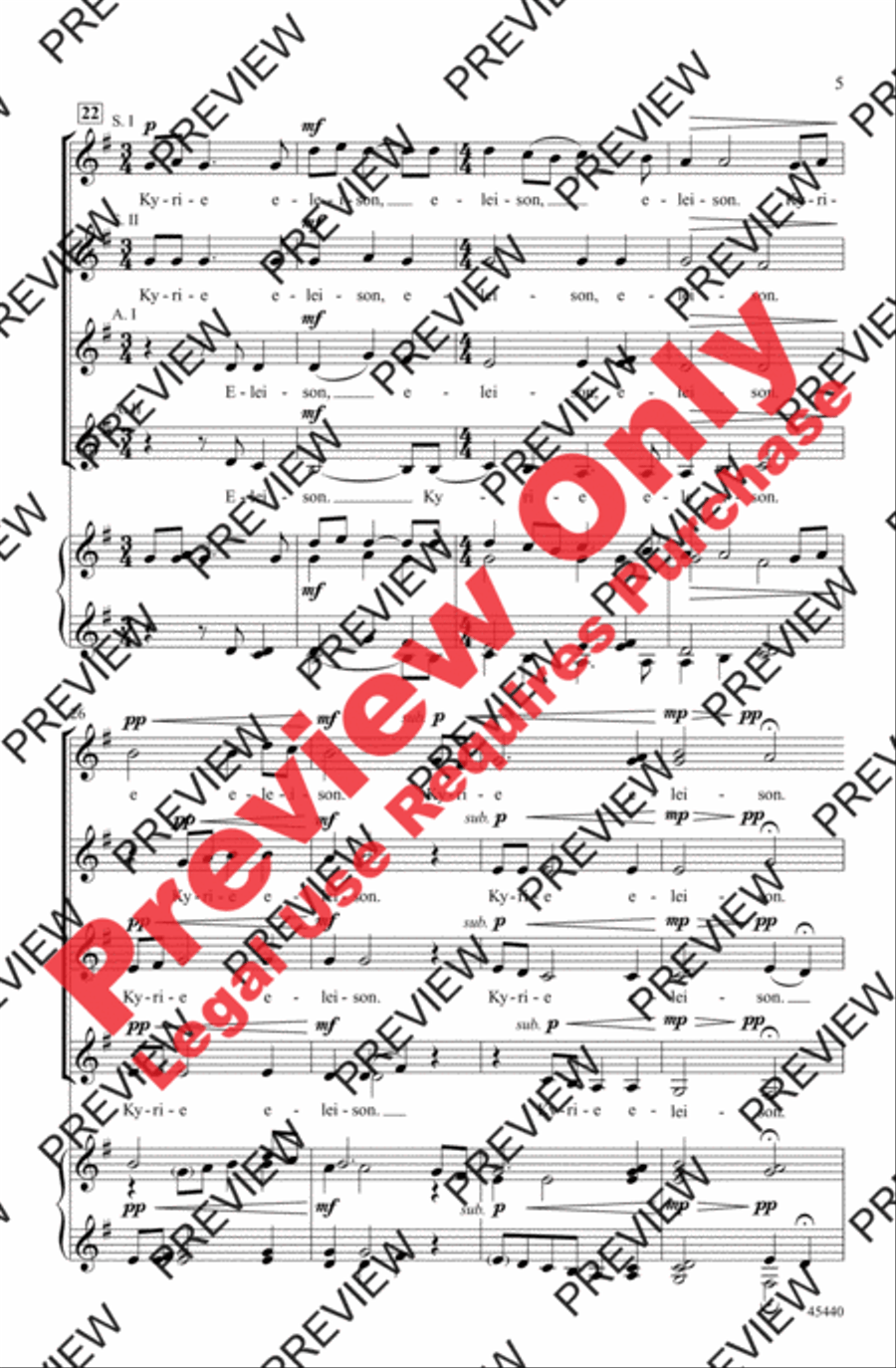 Kyrie Kyrie Women's Choir scores gallery preview page 5