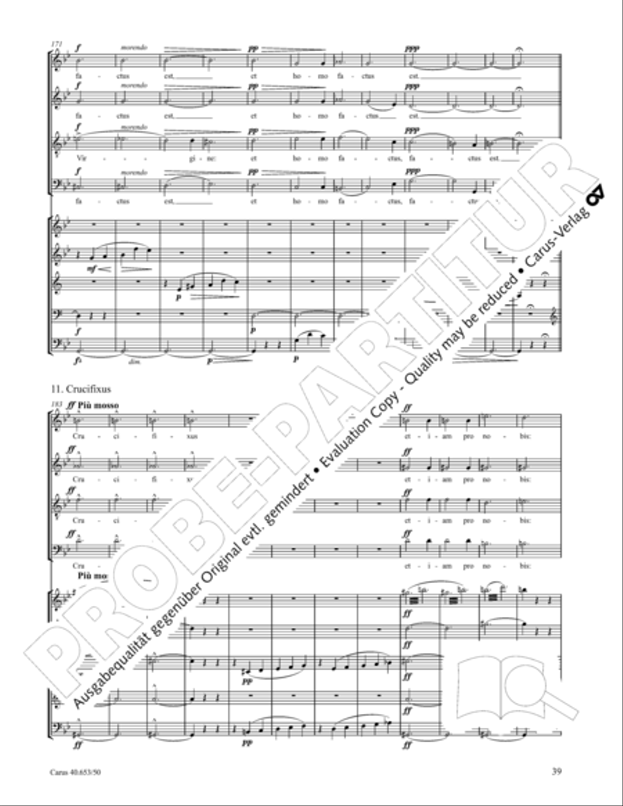 Mass in D Major (Missa in D) 4-Part scores gallery preview page 40