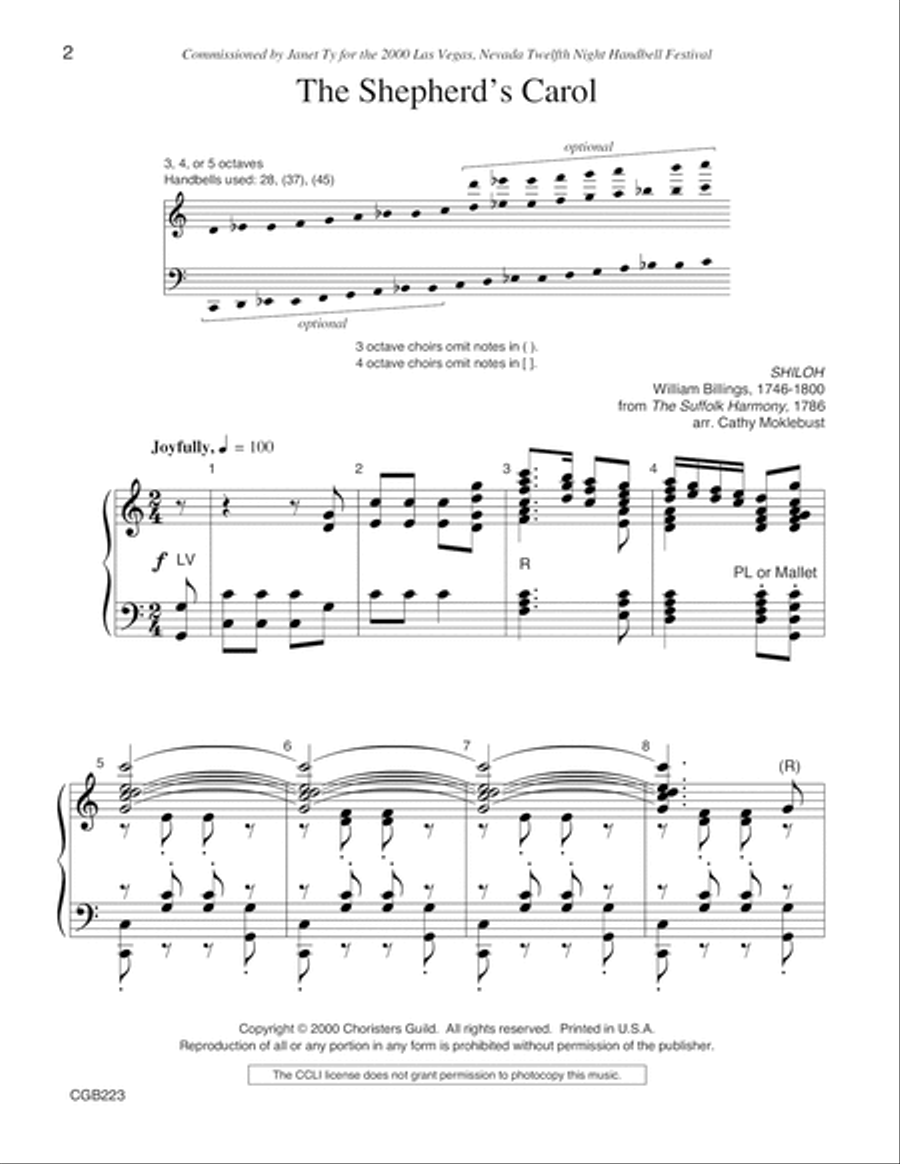 The Shepherd's Carol Handbell Choir scores gallery preview page 2