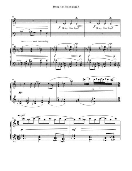 4. Bring Him Peace (All Heaven and it was One Hour Old) : SATB Choir & Piano image number null