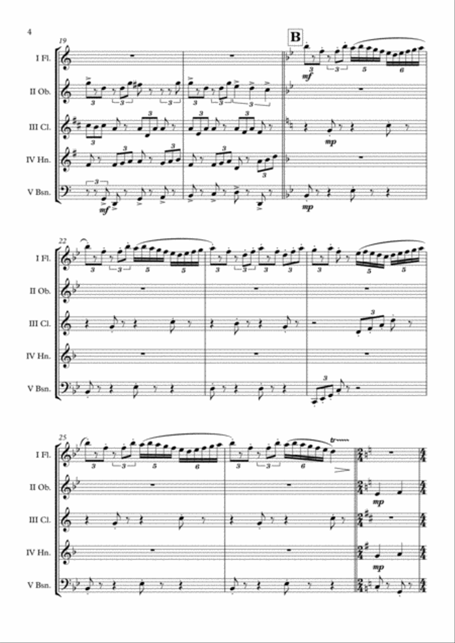Flying Woodwind Quintet scores gallery preview page 5