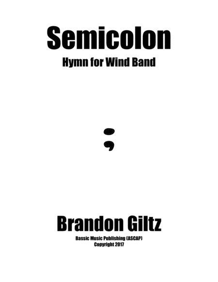 Semicolon: Hymn for Concert Band image number null