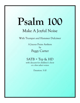Psalm 100 SATB with Trumpet and Hammer Dulcimer