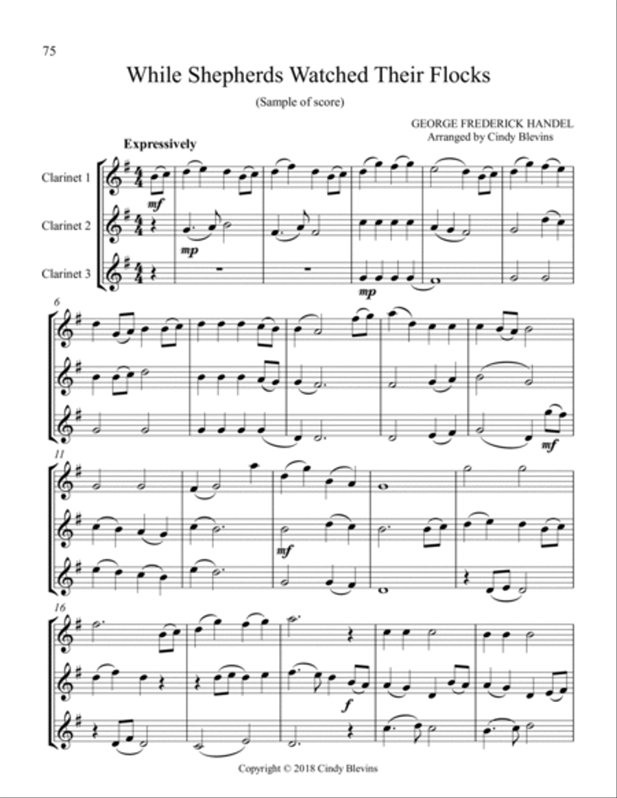 Clarinet Trios for Christmas, Vol. I Clarinet Trio scores gallery preview page 5