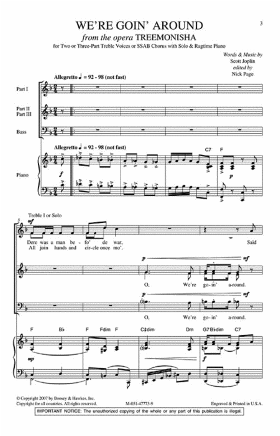 We're Goin' Around We're Goin' Around Choir scores gallery preview page 2