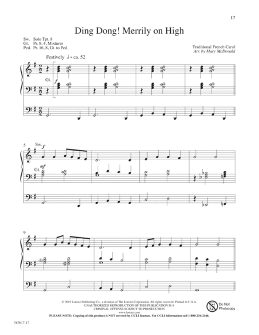 Tidings of Joy! Promises of Peace Organ Solo scores gallery preview page 9